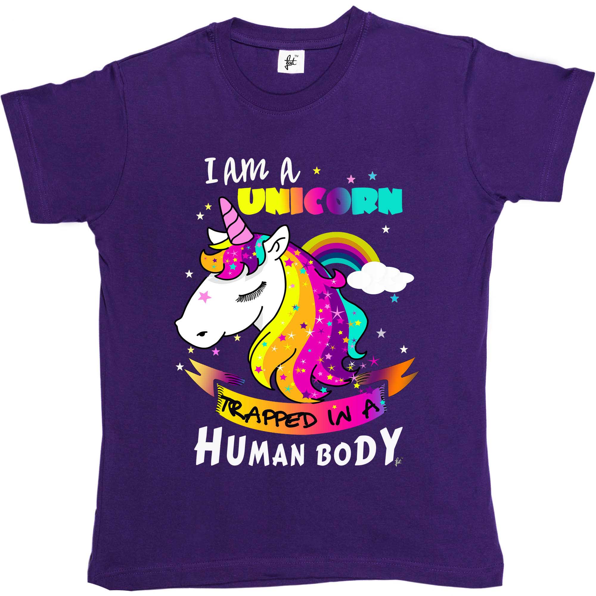 i-am-a-unicorn-trapped-in-a-human-body-womens-ladies-t-shirt-ebay