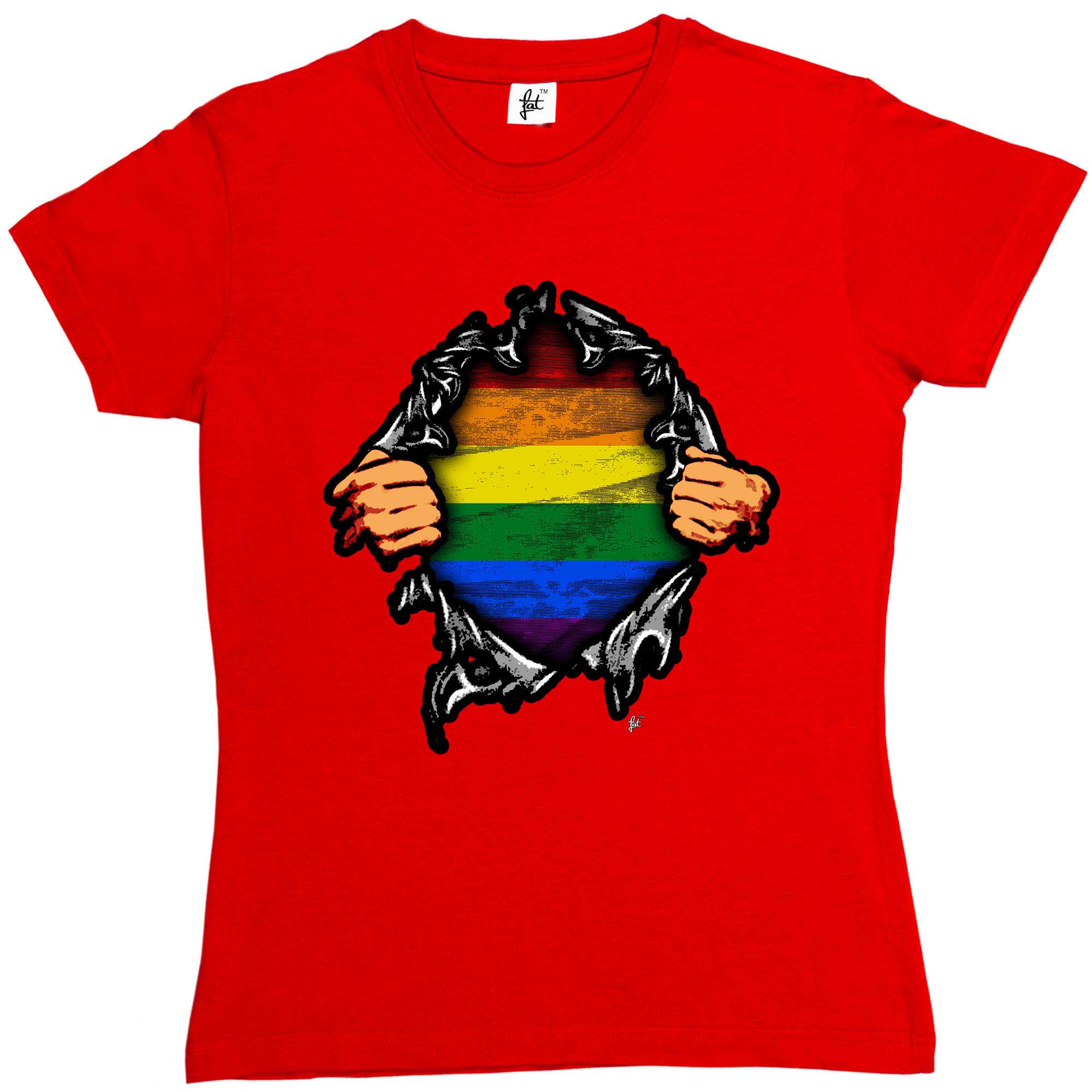 Showing True Gay Pride Rainbow Colours Lgbt Womens Ladies T Shirt Ebay 0069