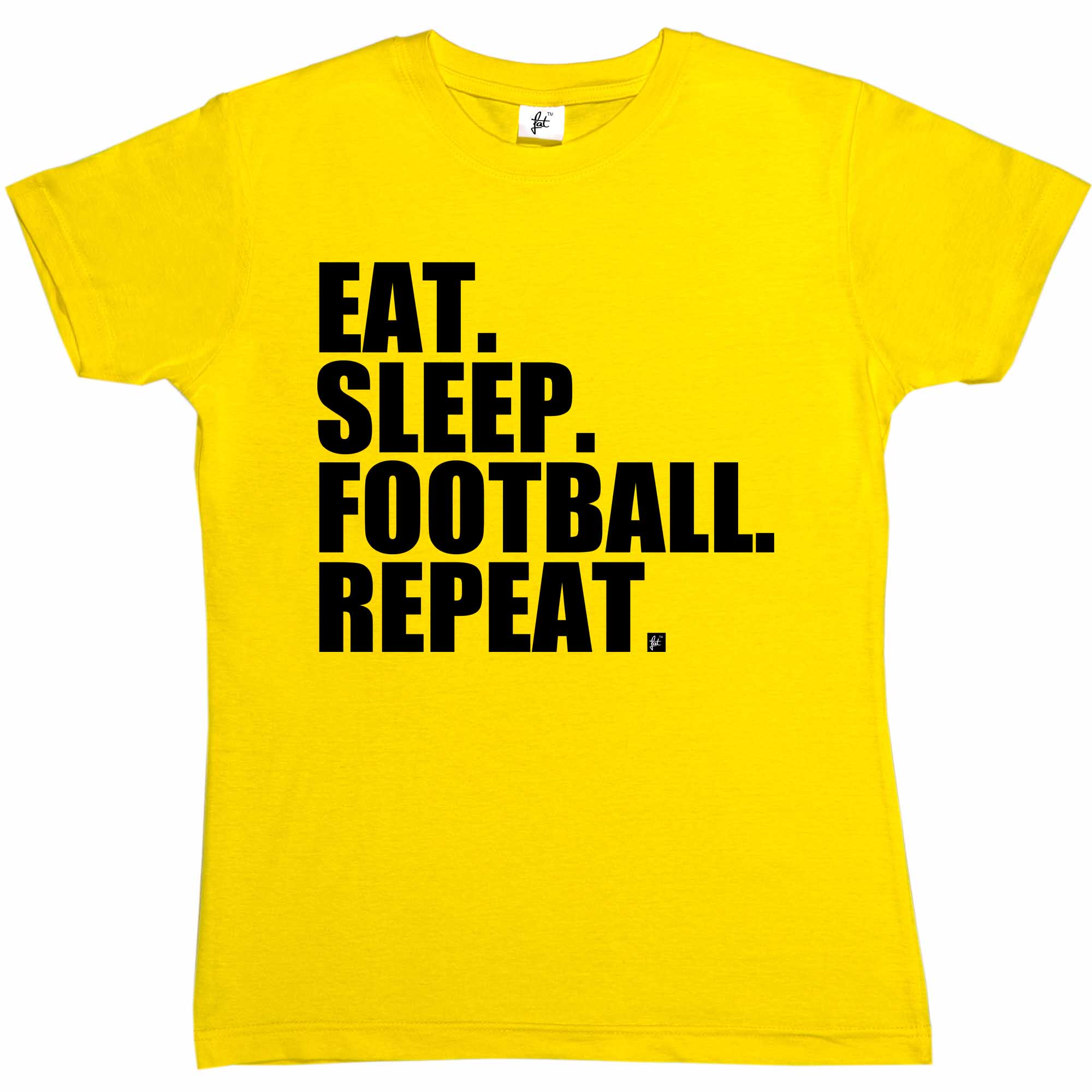 Eat Sleep Football Repeat Footy Womens Ladies T Shirt Ebay